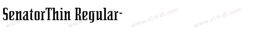 SenatorThin Regular字体转换